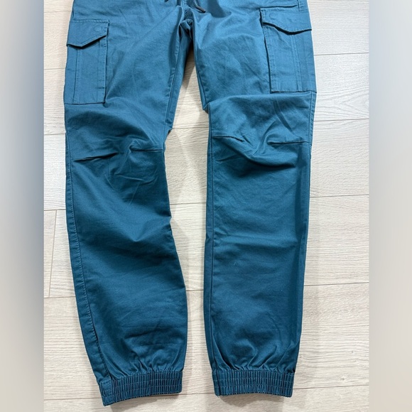 DJAB Simons Teal Cotton Cargo Jogger Pants - Picture 6 of 12